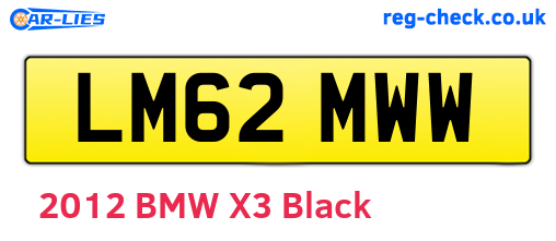 LM62MWW are the vehicle registration plates.