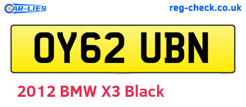 OY62UBN are the vehicle registration plates.