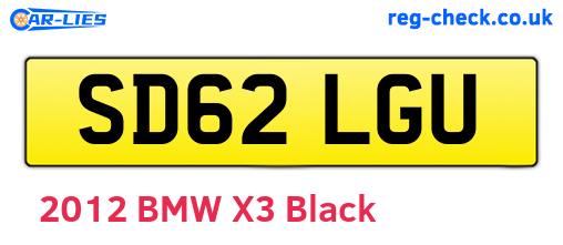 SD62LGU are the vehicle registration plates.