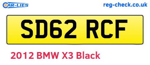 SD62RCF are the vehicle registration plates.
