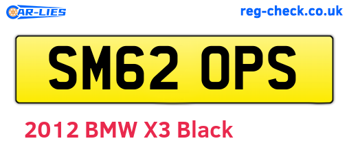 SM62OPS are the vehicle registration plates.