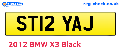 ST12YAJ are the vehicle registration plates.