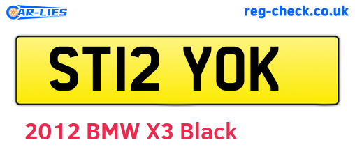 ST12YOK are the vehicle registration plates.
