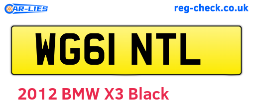 WG61NTL are the vehicle registration plates.
