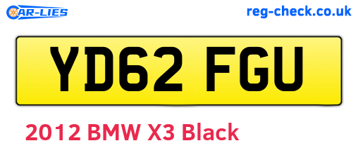 YD62FGU are the vehicle registration plates.