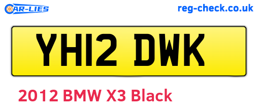 YH12DWK are the vehicle registration plates.