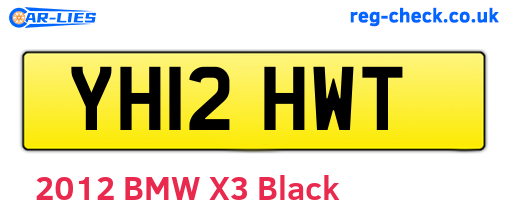 YH12HWT are the vehicle registration plates.