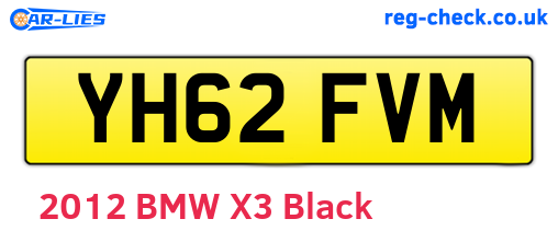 YH62FVM are the vehicle registration plates.