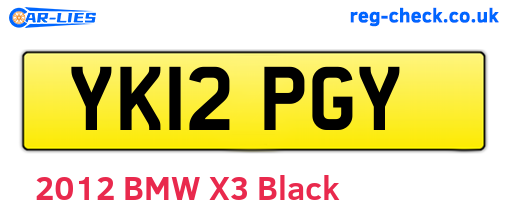 YK12PGY are the vehicle registration plates.