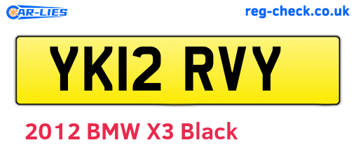 YK12RVY are the vehicle registration plates.