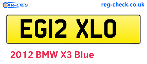 EG12XLO are the vehicle registration plates.
