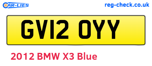 GV12OYY are the vehicle registration plates.
