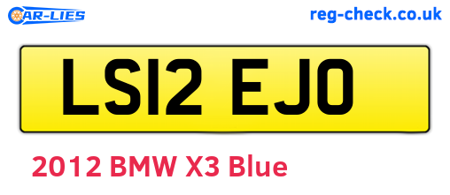 LS12EJO are the vehicle registration plates.