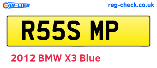 R55SMP are the vehicle registration plates.