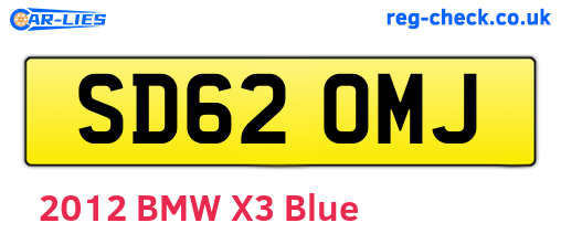 SD62OMJ are the vehicle registration plates.