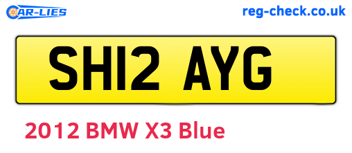 SH12AYG are the vehicle registration plates.
