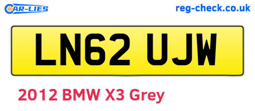 LN62UJW are the vehicle registration plates.