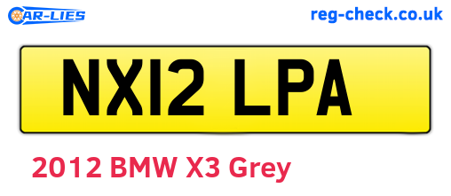 NX12LPA are the vehicle registration plates.