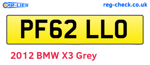 PF62LLO are the vehicle registration plates.