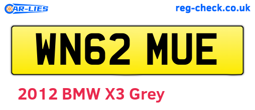 WN62MUE are the vehicle registration plates.
