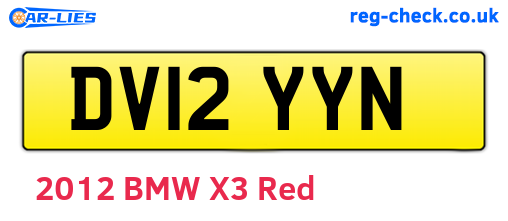 DV12YYN are the vehicle registration plates.