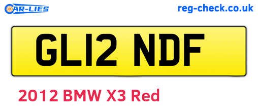 GL12NDF are the vehicle registration plates.
