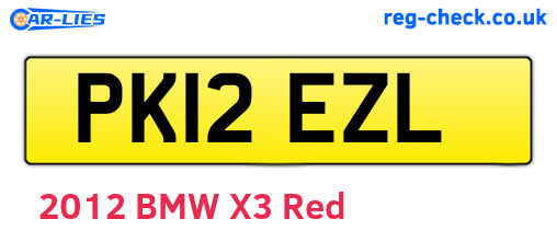 PK12EZL are the vehicle registration plates.
