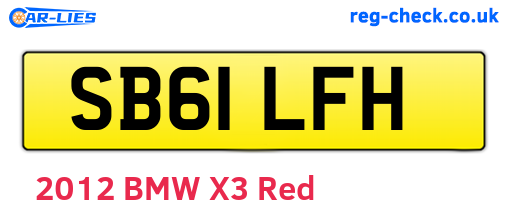 SB61LFH are the vehicle registration plates.