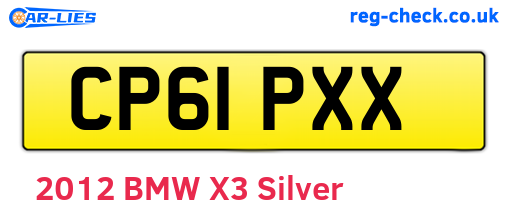 CP61PXX are the vehicle registration plates.