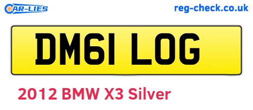 DM61LOG are the vehicle registration plates.