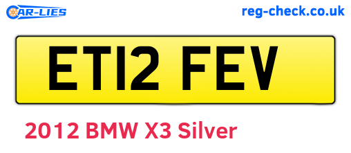 ET12FEV are the vehicle registration plates.