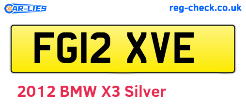 FG12XVE are the vehicle registration plates.