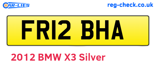 FR12BHA are the vehicle registration plates.