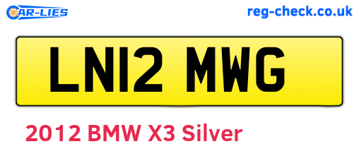 LN12MWG are the vehicle registration plates.
