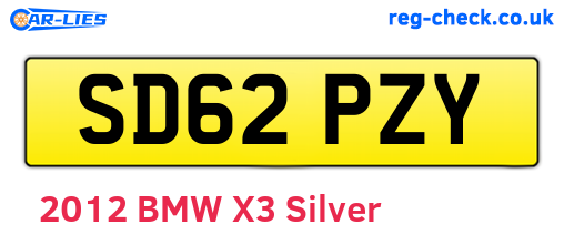 SD62PZY are the vehicle registration plates.