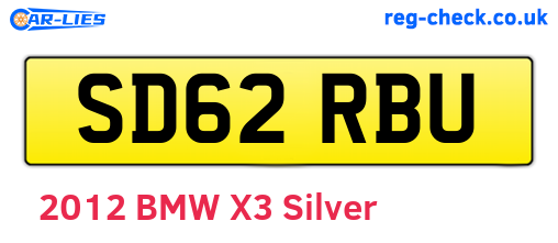 SD62RBU are the vehicle registration plates.