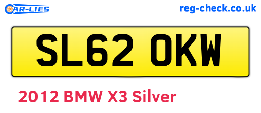 SL62OKW are the vehicle registration plates.