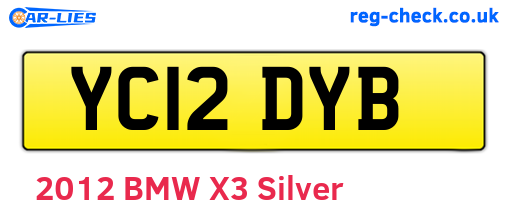 YC12DYB are the vehicle registration plates.