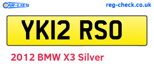 YK12RSO are the vehicle registration plates.