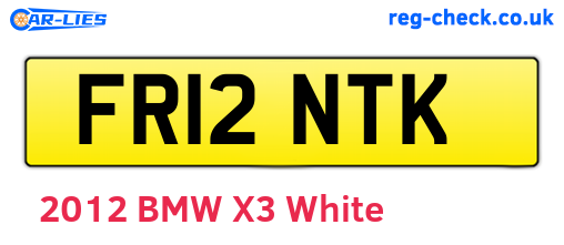 FR12NTK are the vehicle registration plates.