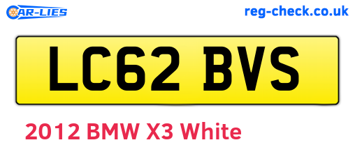 LC62BVS are the vehicle registration plates.