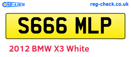 S666MLP are the vehicle registration plates.