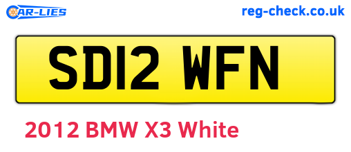 SD12WFN are the vehicle registration plates.