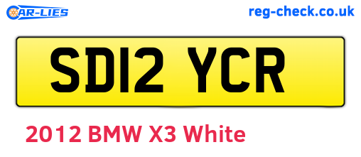 SD12YCR are the vehicle registration plates.