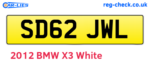 SD62JWL are the vehicle registration plates.