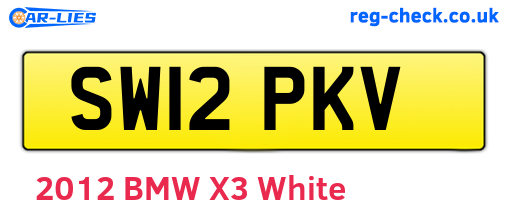 SW12PKV are the vehicle registration plates.