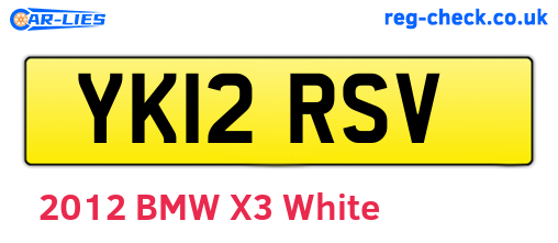 YK12RSV are the vehicle registration plates.