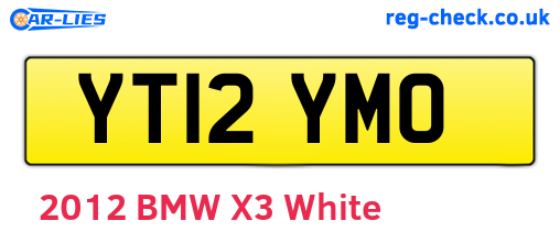 YT12YMO are the vehicle registration plates.