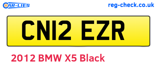 CN12EZR are the vehicle registration plates.