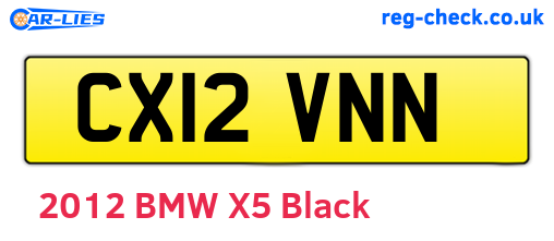 CX12VNN are the vehicle registration plates.